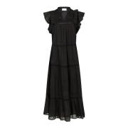 Ankita S Voile Jurk Neo Noir , Black , Dames