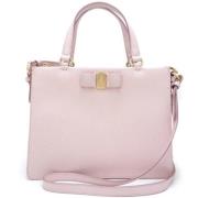 Pre-owned Leather handbags Salvatore Ferragamo Pre-owned , Pink , Dame...