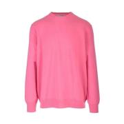 Roze Wol Crew Neck Sweater Comme des Garçons , Pink , Heren