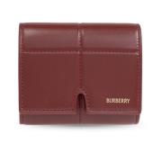 Leren portemonnee Snip Burberry , Red , Dames