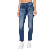 Slim Fit Donkerblauwe Jeans Calvin Klein , Blue , Dames