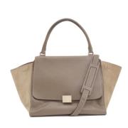 Pre-owned Leather totes Celine Vintage , Gray , Dames