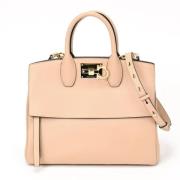 Pre-owned Leather handbags Salvatore Ferragamo Pre-owned , Beige , Dam...