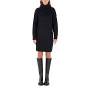 Gebreide Jurk met Logo Silvian Heach , Black , Dames