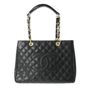 Pre-owned Leather totes Chanel Vintage , Black , Dames