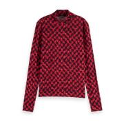 Lange mouw AOP T-shirt Scotch & Soda , Red , Dames