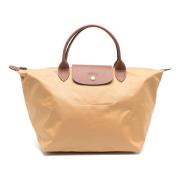 Klassieke Opvouwbare Tas Longchamp , Beige , Dames