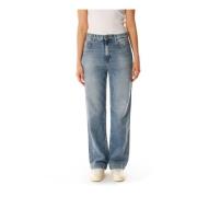 Relaxed Straight Fit Jeans Replay , Blue , Dames