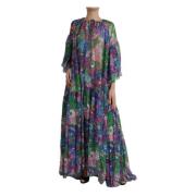 Bloemen Zijden Kaftan Maxi Jurk Dolce & Gabbana , Multicolor , Dames