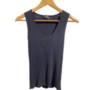 Pre-owned Cotton tops Chanel Vintage , Blue , Dames