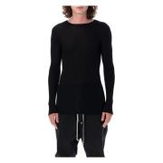 Zwart Geribbelde Gebreide Kleding Aw24 Rick Owens , Black , Heren