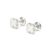 Pre-owned White Gold earrings Van Cleef & Arpels Pre-owned , Gray , Da...