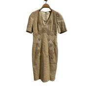 Pre-owned Cotton dresses Dolce & Gabbana Pre-owned , Beige , Dames