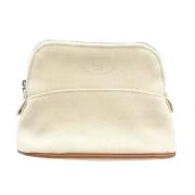 Pre-owned Fabric pouches Hermès Vintage , White , Dames