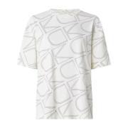 Monogram All Over T-Shirt Vrouwen Calvin Klein , White , Dames