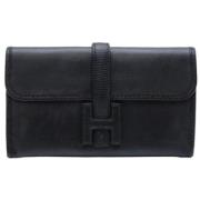 Pre-owned Fabric clutches Hermès Vintage , Black , Dames