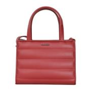 Burgundy Line Quilt Mini Tote Calvin Klein , Red , Dames