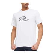 Wave Logo Relaxte T-shirt Karl Lagerfeld , White , Heren