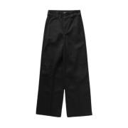 Wijde Zwarte Broek met Logo Dickies , Black , Dames