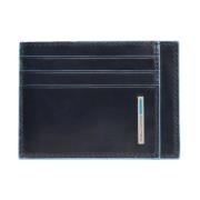 Blauwe Leren Creditcardhouder Piquadro , Blue , Heren