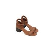 Pre-owned Leather sandals Burberry Vintage , Brown , Dames