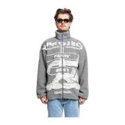 Stijlvolle Jacquard Fleece Jas Grijs/Wit Y/Project , Gray , Heren