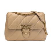 Beige Love Puff BIG Tas voor Vrouwen Pinko , Beige , Dames