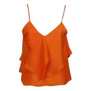 Sleeveless Tops Pinko , Orange , Dames