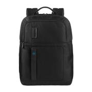 Zwarte Laptop en iPad Rugzak Piquadro , Black , Unisex