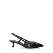 Zwarte Clizia sandalen met hak Salvatore Ferragamo , Black , Dames