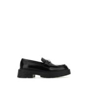 Klassieke Zwarte Leren Loafers Jimmy Choo , Black , Dames