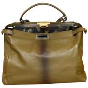 Pre-owned Leather fendi-bags Fendi Vintage , Green , Dames