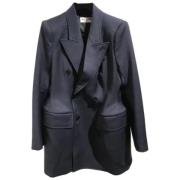 Pre-owned Wool outerwear Balenciaga Vintage , Blue , Dames