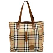 Pre-owned Fabric shoulder-bags Burberry Vintage , Beige , Dames