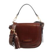 Bruine Leren Schoudertas Retro Stijl The Bridge , Brown , Dames