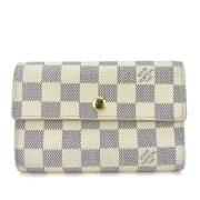 Pre-owned Canvas wallets Louis Vuitton Vintage , Beige , Dames