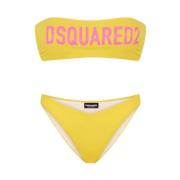 Kleurrijke Dames Badkleding Dsquared2 , Yellow , Dames