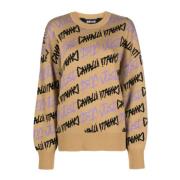 Script Logo Trui voor Vrouwen Just Cavalli , Multicolor , Dames