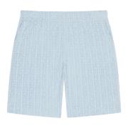 Blauwe Shorts met 4G Patroon Givenchy , Blue , Heren