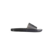 Heren Pool Slide Rubberen Sandalen Calvin Klein , Black , Heren