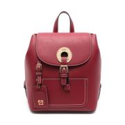 Bordeaux Rood Faux Leren Rugzak Love Moschino , Red , Dames