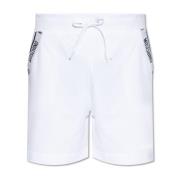 Heren Zijstreep Shorts Moschino , White , Heren