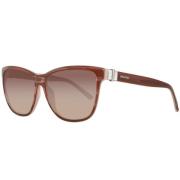 Roze Acetaat Zonnebril voor Vrouwen Swarovski , Brown , Dames