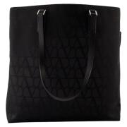 Iconografische nylon tote tas Valentino Garavani , Black , Heren