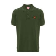 Groene Bloem Polo Shirt Kenzo , Green , Heren