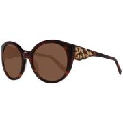 Bruine Plastic Dames Zonnebril Swarovski , Brown , Dames