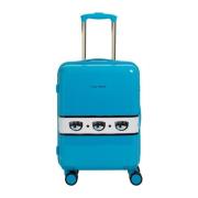 Blauwe Logomania Trolley Tas Chiara Ferragni Collection , Blue , Dames