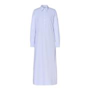 Katoenen Maxi Kaftan met Diepe V-Hals Massimo Alba , Blue , Dames