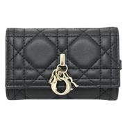 Pre-owned Leather wallets Dior Vintage , Black , Dames