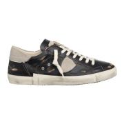 Vintage Distressed Sneakers Philippe Model , Black , Heren